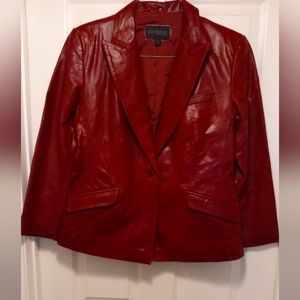 Red Leather Express Jacket